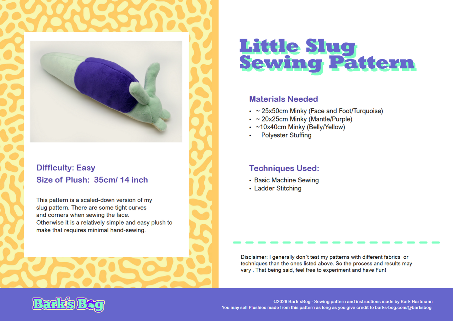 Slug - Sewing Pattern